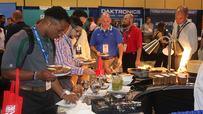 Reception in the exhibit hall.